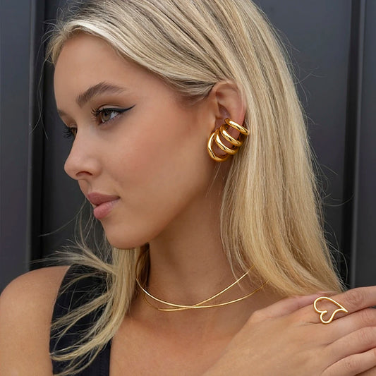 Ear Clip Gold Bone Radiance