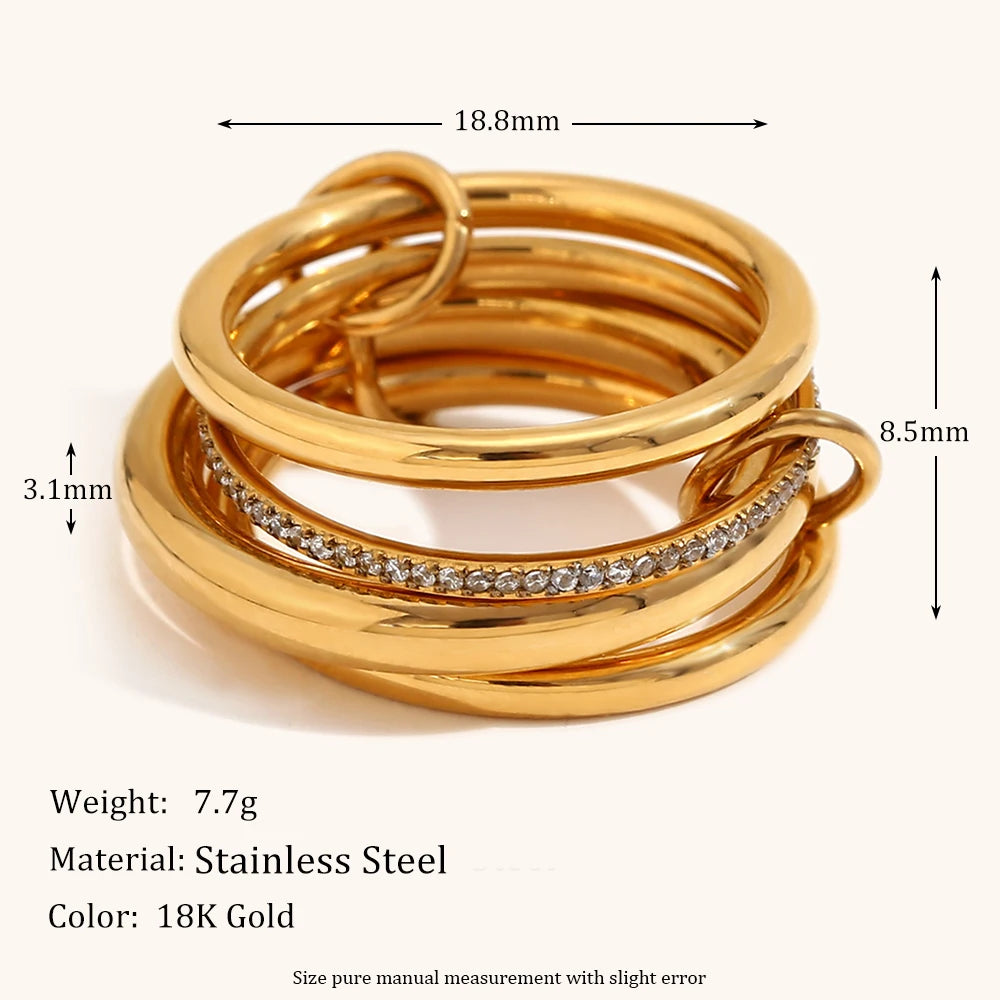 Rings Prism Aura Gold plating