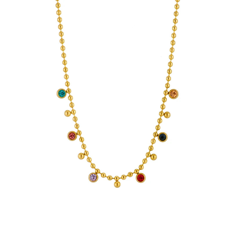 Necklace Multicolor Zircon