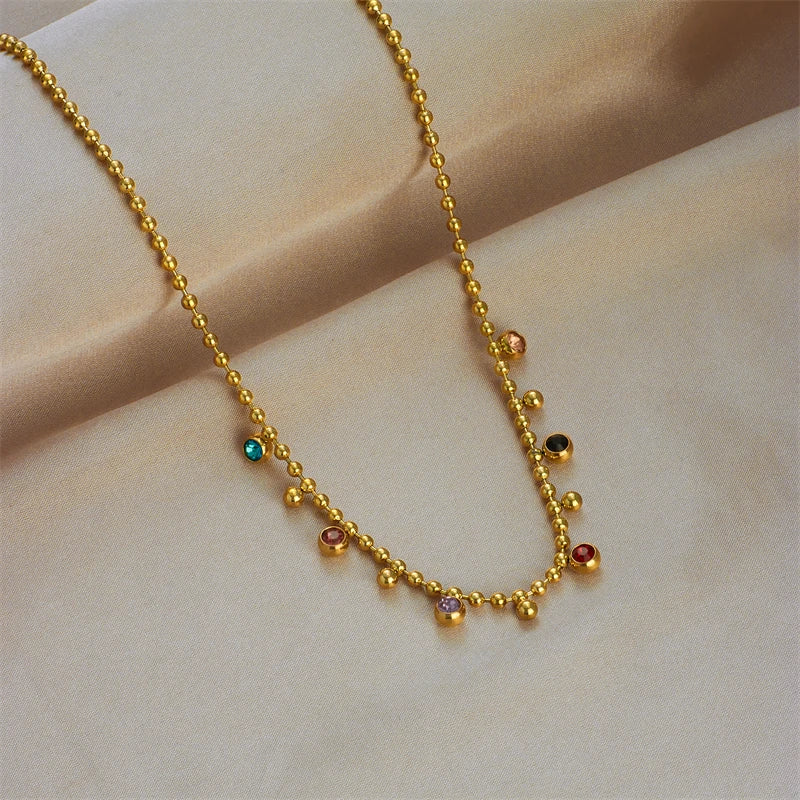 Necklace Multicolor Zircon