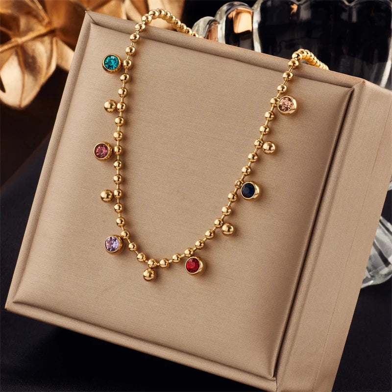 Necklace Multicolor Zircon