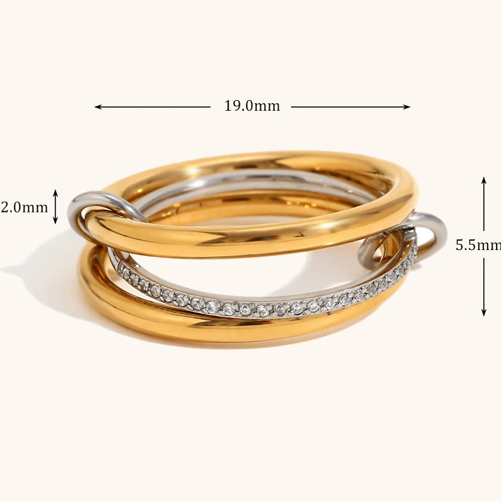 Rings Prism Aura Gold plating